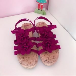 Girls Purple Flower Sandals